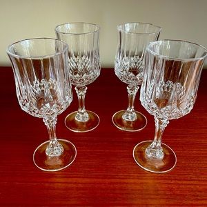 Cut crystal wine glasses